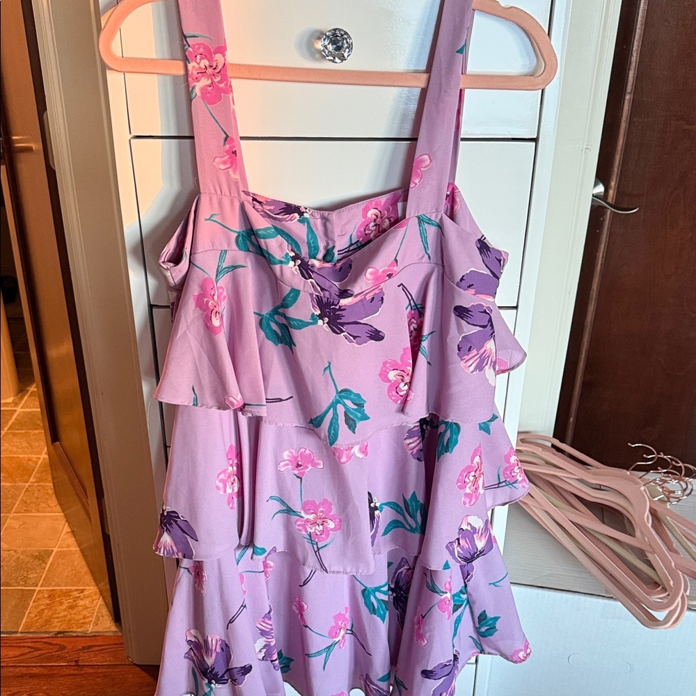Adrienne Lavender Floral Dress